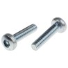 RS PRO Tamper Proof Security Screw M6 x 25 mm Bright Zinc Steel Pan Head Pin Hex Recess 482-8414