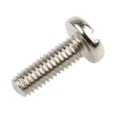 RS PRO Slot Pan Brass Machine Screw Nickel Plated 12 mm M4 482-8650
