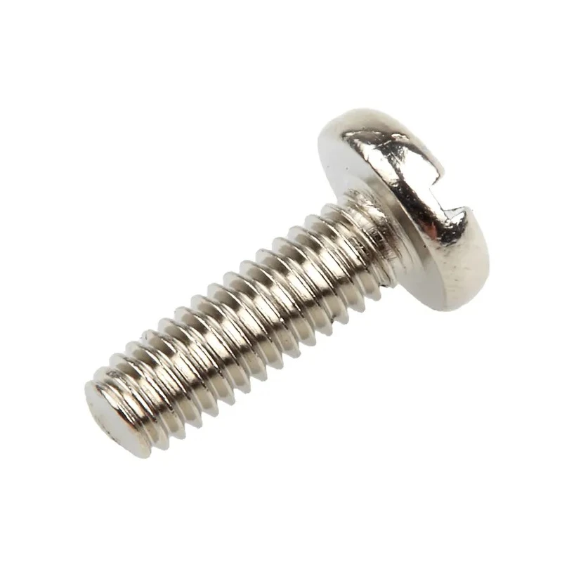 RS PRO Slot Pan Brass Machine Screw Nickel Plated 12 mm M4 482-8650