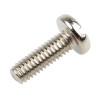 RS PRO Slot Pan Brass Machine Screw Nickel Plated 12 mm M4 482-8650
