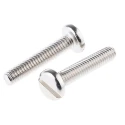 RS PRO Slot Pan Brass Machine Screw 20 mm M4 Nickel Plated DIN 85 482-8672