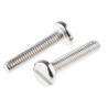 RS PRO Slot Pan Brass Machine Screw 20 mm M4 Nickel Plated DIN 85 482-8672