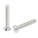 RS PRO Slot Countersunk Brass Machine Screw Nickel Plated 16 mm M2.5 482-9164