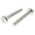 RS PRO Nickel Plated Brass Slot Pan Head Machine Screw M4 Thread, 25 mm Length 482-8688