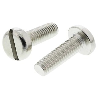 RS PRO Nickel Plated Brass Slot Pan Head Machine Screw M6 20mm 482-8830