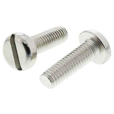 RS PRO Nickel Plated Brass Slot Pan Head Machine Screw M6 20mm 482-8830