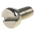 RS PRO Slot Cheese Brass Machine Screw Nickel Plated 6 mm Length M3 Thread 482-9754