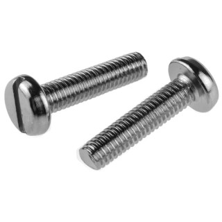 RS PRO Nickel Plated Brass Slot Pan Head Machine Screw M6 Thread 25 mm Length 482-8852