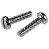 RS PRO Nickel Plated Brass Slot Pan Head Machine Screw M6 Thread 25 mm Length 482-8852