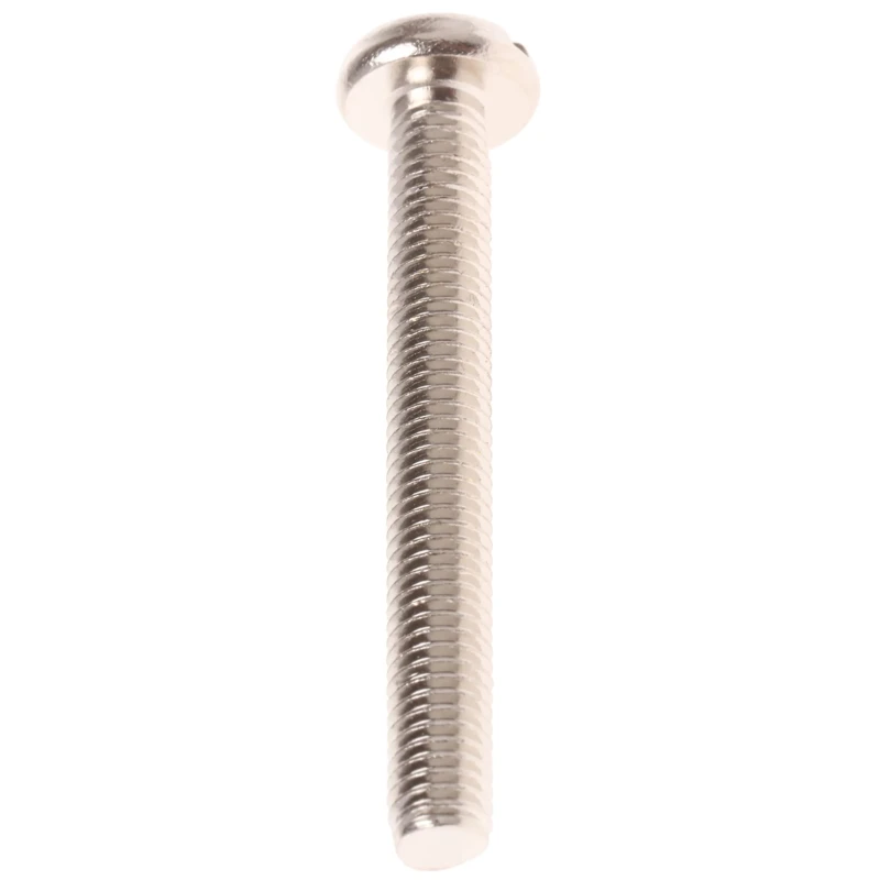 RS PRO Slot Pan Brass Nickel Plated Machine Screw M5 40 mm 482-8795