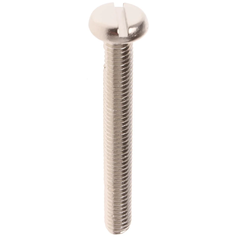RS PRO Slot Pan Brass Nickel Plated Machine Screw M5 40 mm 482-8795