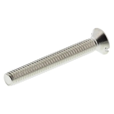 RS PRO Slot Countersunk Nickel Plated Brass Machine Screw M4 30 mm 482-9322