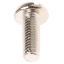 RS PRO Slot Pan Brass Machine Screw 16 mm M6 Nickel Plated DIN 85 482-8824