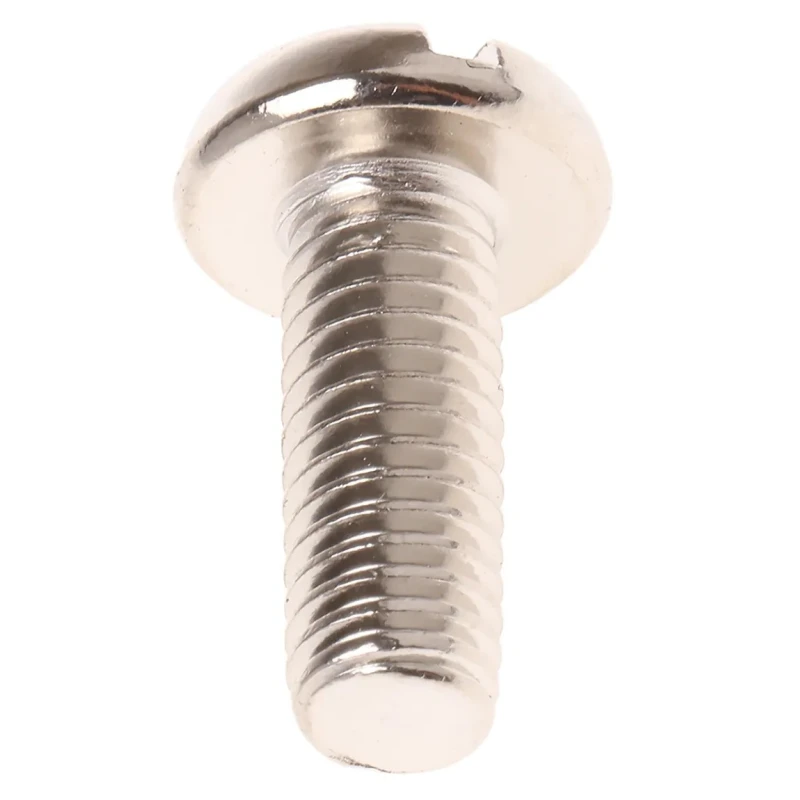 RS PRO Slot Pan Brass Machine Screw 16 mm M6 Nickel Plated DIN 85 482-8824