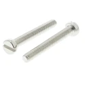 RS PRO Slot Cheese Brass Machine Screw 30 mm M4 Nickel Plated DIN 84 482-9899