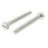 RS PRO Slot Cheese Brass Machine Screw 30 mm M4 Nickel Plated DIN 84 482-9899