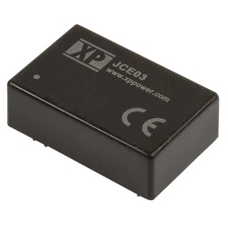 XP Power Fully Regulated Isolated DC/DC Converter 3W Output 24V DC 125mA Input 18-36V Through Hole DIP24 JCE03