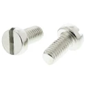 RS PRO Nickel Plated Brass Slotted Cheese Head Machine Screw 10 mm Length M5 Thread 482-9928