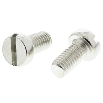 RS PRO Nickel Plated Brass Slotted Cheese Head Machine Screw 10 mm Length M5 Thread 482-9928