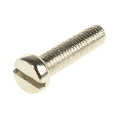 RS PRO Slot Cheese Head Brass Machine Screw Nickel Plated 20 mm M5 482-9956