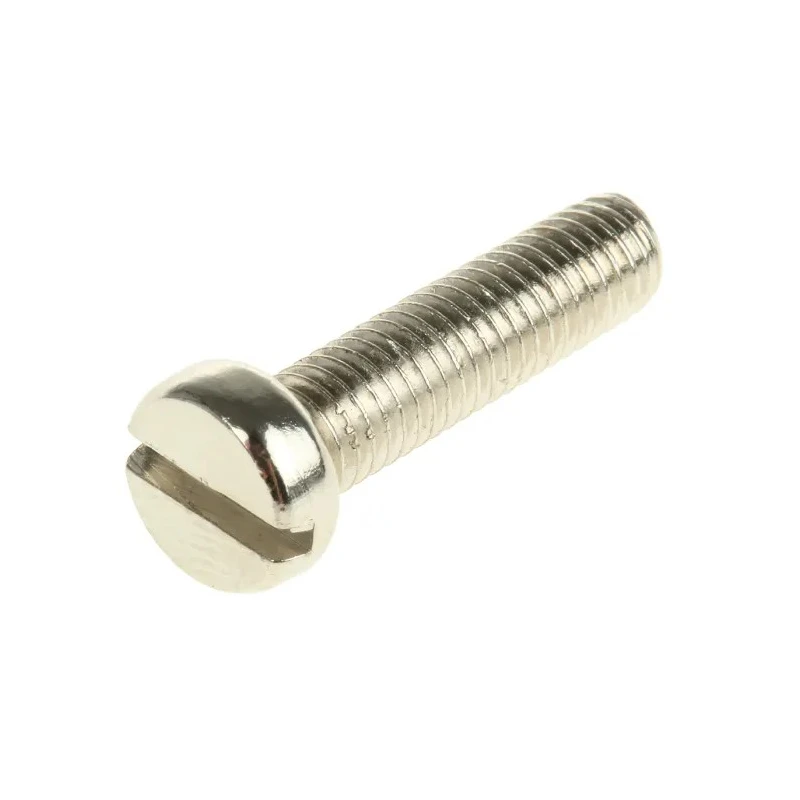 RS PRO Slot Cheese Head Brass Machine Screw Nickel Plated 20 mm M5 482-9956