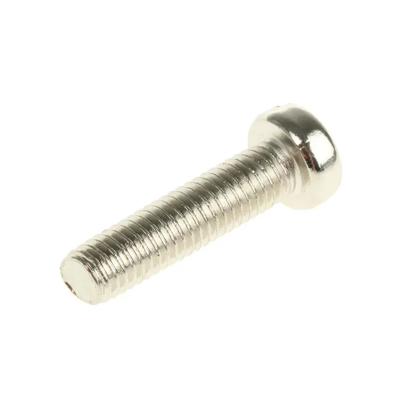 RS PRO Slot Cheese Head Brass Machine Screw Nickel Plated 20 mm M5 482-9956