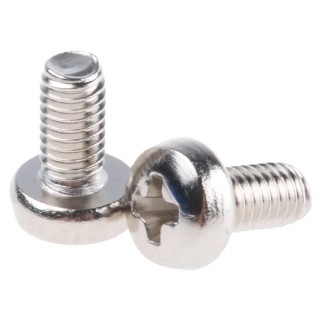 RS PRO Pozidriv Pan Brass Machine Screw 6 mm M3 483-0091