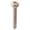 RS PRO Pozidriv Pan Brass Machine Screw 20 mm M3 483-0120