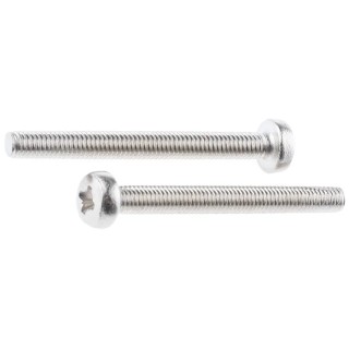 RS PRO Pozidriv Pan Brass Machine Screw 30 mm M3 483-0142