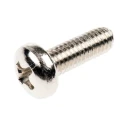 RS PRO Pozidriv Pan Brass Machine Screw 12 mm M4 483-0164