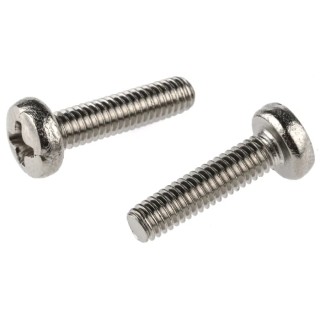 RS PRO Pozidriv Pan Brass Machine Screw 16 mm M4 483-0186