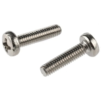 RS PRO Pozidriv Pan Brass Machine Screw 16 mm M4 483-0186