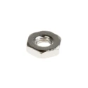 RS PRO Nickel Brass Hex Nut M2.5, Half Type, Nickel Finish, DIN 439 B 483-0322