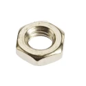 RS PRO Nickel Brass Hex Nut M6 Half Type with Nickel Finish Overall Height 3.2mm DIN 439 B 483-0439