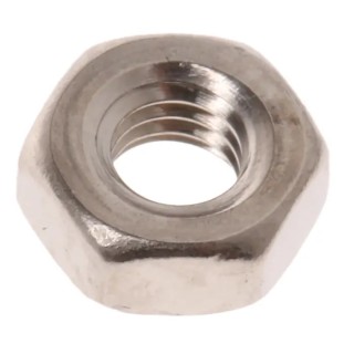 RS PRO Nickel Plated Brass Hex Nut M3 DIN 934 2.4mm Overall Height 483-0502