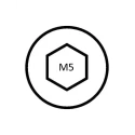 RS PRO Nickel Plated Stainless Steel Hex Nut M5, DIN 934 483-0546