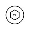 RS PRO Nickel Plated Stainless Steel Hex Nut M6, DIN 934 483-0552