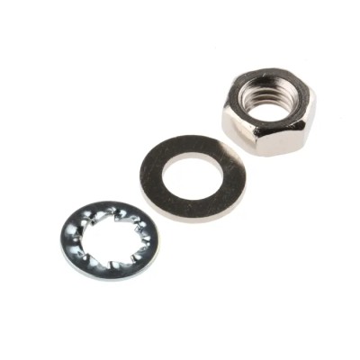 RS PRO Brass, Steel Hex Nut & Washer with Internal Tooth Kit 200 Pieces M5 Threads 483-0906