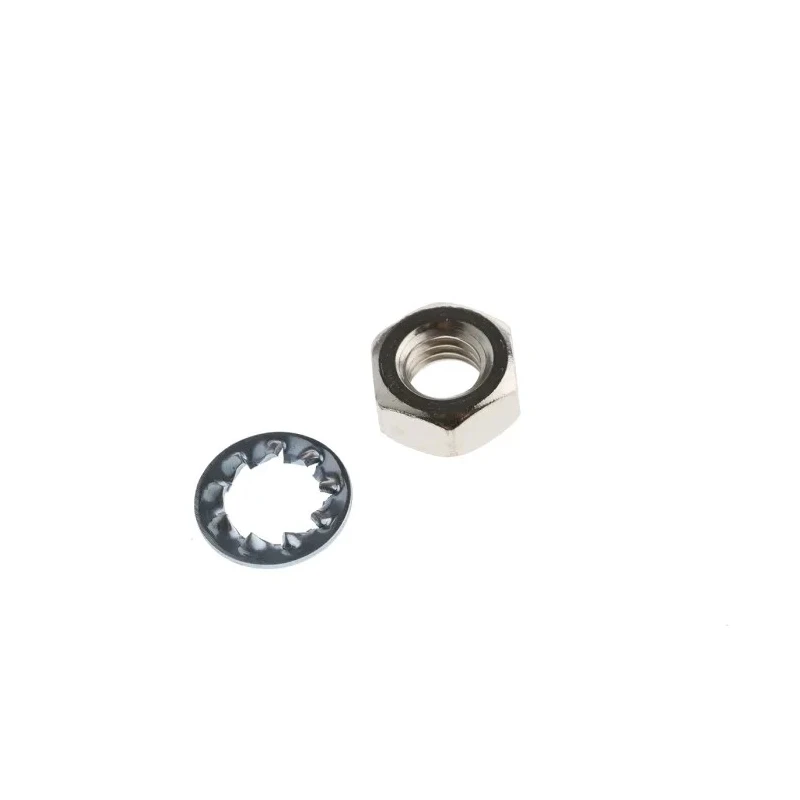 RS PRO Steel and Brass Hex Nut & Internal Tooth Washer Kit M6, 400 Pieces 483-0912