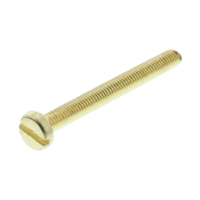 RS PRO Slot Pan Brass Machine Screw 30 mm M3 483-1432