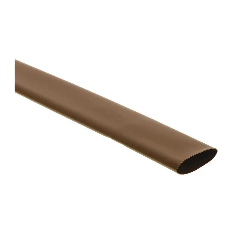 RS PRO Heat Shrink Tubing Brown 19 mm Sleeve Diameter x 1.2 m Length Polyolefin Flame Retardant 2:1 Ratio 483-4302