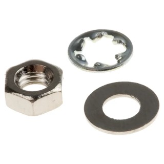 RS PRO Brass and Steel Hex Full Nut and Washer Kit M3.5 with 400 Pieces 483-0877