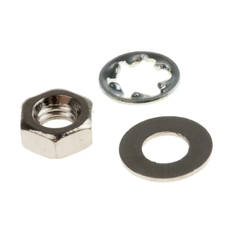 RS PRO Brass and Steel Hex Full Nut and Washer Kit M3.5 with 400 Pieces 483-0877