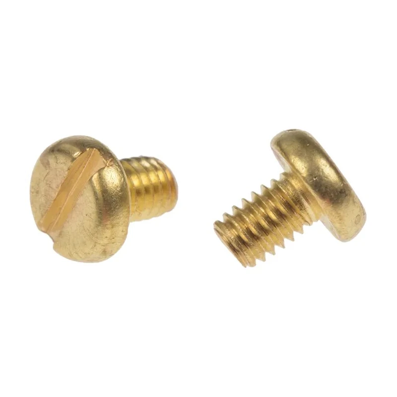 RS PRO Slot Pan Brass Machine Screw 6 mm M4 483-1505
