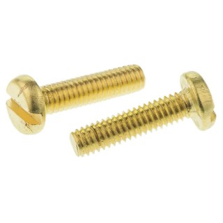 RS PRO Slot Pan Brass Machine Screw 16 mm M4 483-1533