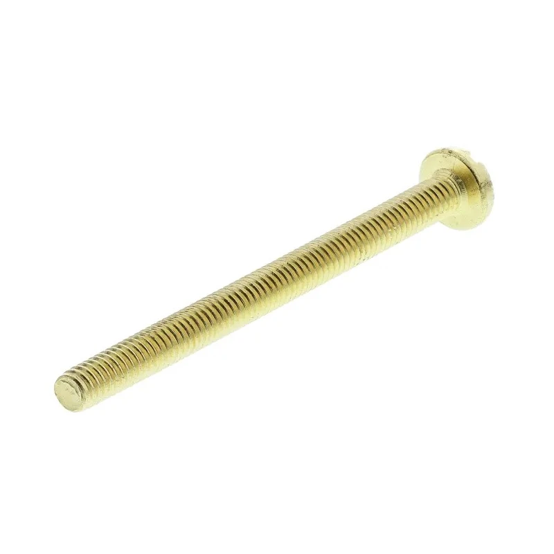RS PRO Slot Pan Brass Machine Screw 50 mm M4 483-1577