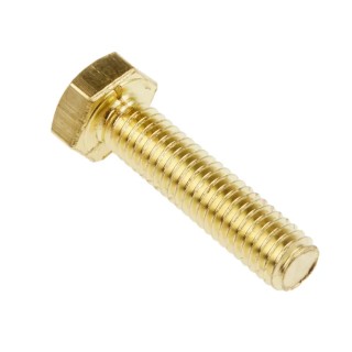 RS PRO Plain Brass Hex Bolt M6 x 25 mm 483-2384