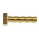 RS PRO Plain Brass Hex Bolt M6 x 25 mm 483-2384