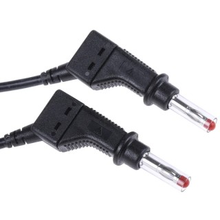 Staubli Connector Test Lead 32A, 600V, Black, 500 mm Lead Length 66.9407-050-21