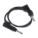 Staubli Connector Test Lead 32A, 600V, Black, 500 mm Lead Length 66.9407-050-21